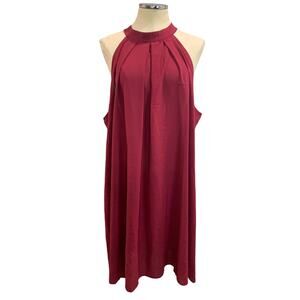 4XL Shein Curve Womens Lightweight Burgundy Shift Dress Lightweight Draped
